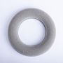 Flower foam ring AMEB for artificial flowers, with plastic base, grey, Ø7"/17cm