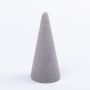 Flower foam cone ZOILA for artificial flowers, grey, 6"/15cm, Ø2.8"/7cm