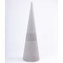 Flower foam cone ZOILA for artificial flowers, grey, 24"/60cm, Ø7"/19cm