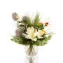 Decorative winter bouquet KEONA, pink-white, 18"/45 cm, Ø 16"/40 cm