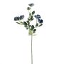 Artificial flower branch Wild rose FOSETTA, Eco Collection, royal blue, 28"/70cm, Ø1.2"-2"/3-5cm