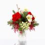 Decorative Christmas Bouquet KALIKIMAKA, red-white, 16"/40cm, Ø14"/35cm