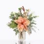 Decorative winter bouquet NOANA, christmas star, pink-white, 16"/40 cm, Ø16"/40 cm