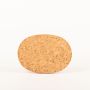 Oval agglomerated cork coaster MANARA, natural, 8"x5.7"x0.6"/20x14,5x1,5cm