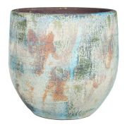 Ceramic flower pot AETIOS, colour gradient, coloured, 6.3"/16 cm, Ø 6.7"/17 cm