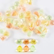 Acrylic decorative stones pendant LUVANA, diamond ball, 48 pieces, yellow-orange-green, 4cm