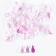 Acrylic decoration stones LUVANA, drops, 48 pieces, violet-pink-pink, 5cm