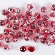 Acrylic decorative stones pendant LUVANA, diamond ball, 48 pieces, red, 4cm