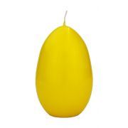 Easter egg candle LEONITA, yellow, 12cm, 8cm, 40h - Made in Germany