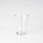 Small glass / tealight holder ALEX, clear, 4.3" / 11cm, Ø 3.1" / 8cm