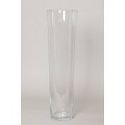 Floor vase AMNA OCEAN, funnel/round, clear, 28"/70cm, Ø7"/17cm