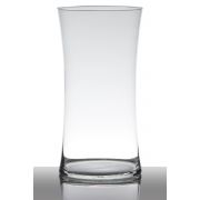 Floor vase of glass DENNY, hourglass, clear, 12"/30cm, Ø6"/15cm
