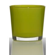 Flower pot ALENA, cylinder/round, light green, 4.9"/12,5cm, Ø5.7"/14,5cm