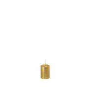 Christmas candle / Pillar candle ROSELLA, gold, 2.4"/6cm,  Ø1.6"/4cm, 9h - Made in Germany