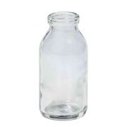 Small glass bottle LEATRICE OCEAN, cylinder/round, clear, 4"/10cm, Ø1.8"/4,5cm 