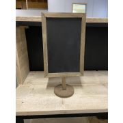 Decorative wooden board ANNICA with wooden base, brown, 20x11x40cm