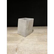 Slanted concrete pot LONO, grey, 11x9x12cm