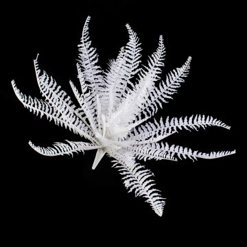 Artificial royal fern VIANO on spike, white, 20"/50cm, Ø 22"/55cm