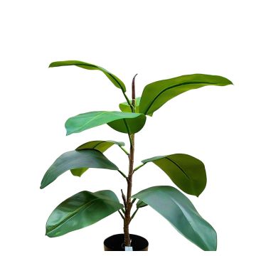 Artificial rubber tree FRODELINDE, artificial trunk, green, 24"/60cm