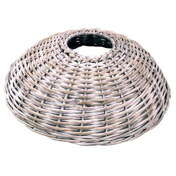 Christmas tree stand basket JERICHO made of rattan, white, 10"/25cm, Ø3ft/105cm
