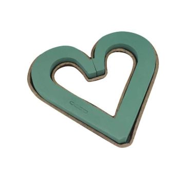 OASIS Florist sponge Open heart CRISTEL for fresh flowers, Bioline recycled paper tray, green, 18"x15"x2.2"/45x37x5,5cm