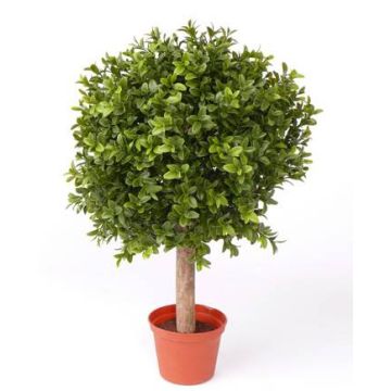 Artificial boxwood ballTOM, real trunk, crossdoor, 14"/35cm, Ø 10"/25cm