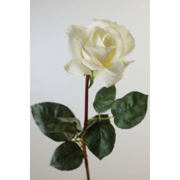 Artificial rose AMELIE, white, 28"/70cm, Ø 3.1"/8cm