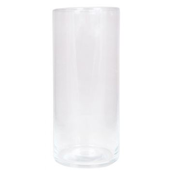 Glass cylinder vase SANYA OCEAN, transparent, 10"/25 cm, Ø 4.5"/11,5 cm
