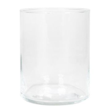 Cylinder candle vase SANYA OCEAN, glass, transparent, 6"/15 cm, Ø 4.5"/11,5 cm