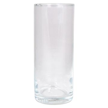 Glass cylinder vase SANYA OCEAN, transparent, 8"/20 cm, Ø 3.3"/8,5 cm