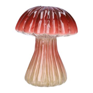 Toadstool flower vase SEBALDE, ceramic, grooves, red-beige, 21cm, Ø16cm Toadstool flower vase SEBALDE, ceramic, grooves, red-beige, 21cm, Ø16cm
