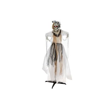 Halloween decorative figurine skeleton bride SCHAKLYN, movement and sound function, LEDs, 80x50x170cm