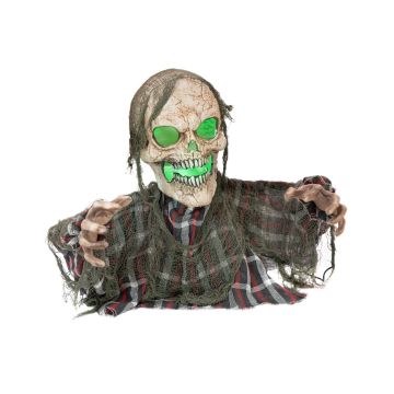 Halloween decorative figurine zombie skeleton LATAWICA, movement and sound function, LEDs, 22x10x45cm