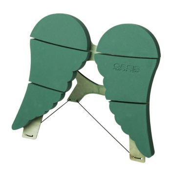 OASIS Wet florist sponge Wings FELIPPO, funeral floristry, Bioline wooden base, wooden stand, green, 22"x19"x2"/57x48x5cm