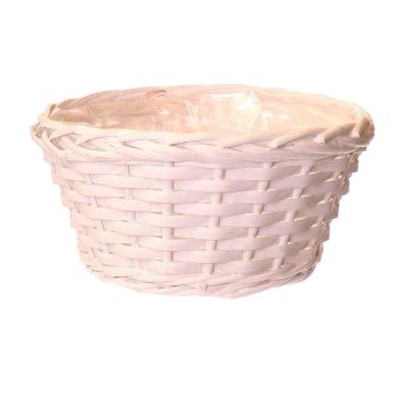 Plant basket NAZARIO, white, 4.7"/12cm, Ø9"/24cm