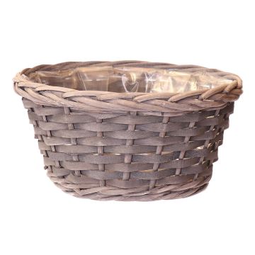 Plant basket NAZARIO, grey, 4.7"/12cm, Ø9"/24cm