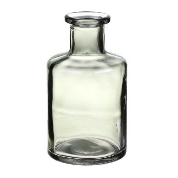 Bottle vase BARTOLOMEA made of glass, light green-clear, 4.6"/11,8cm, Ø2.7"/6,8cm