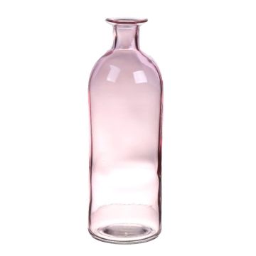 Bottle vase ARANCHA made of glass, pink-clear, 8"/20,3cm, Ø2.8"/7cm