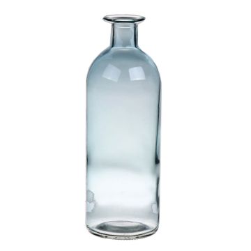 Bottle vase ARANCHA made of glass, light blue-clear, 8"/20,3cm, Ø2.8"/7cm