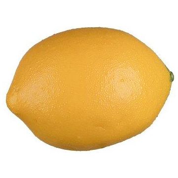 Artificial fruit Lemon KUNFER, yellow, 3.3"/8,5cm, Ø2.2"/5,5cm