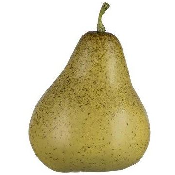Artificial fruit Pear MINTAS, light green, 3.5"/9cm, Ø3.1"/8cm