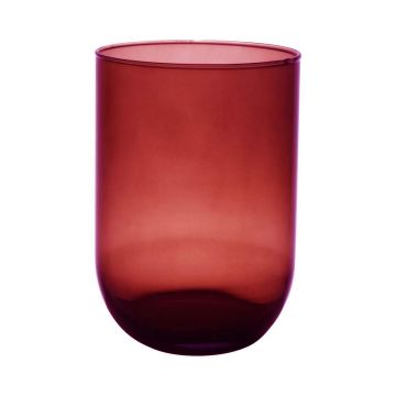 Glass table vase MARISA, red-transparent, 8"/20 cm, Ø 5.5"/14 cm