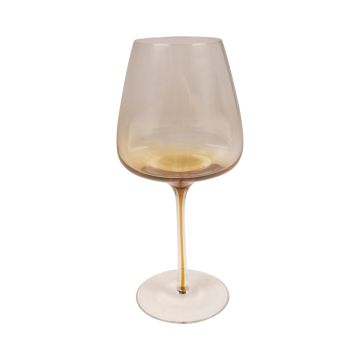 Wine glass EDELMIRA, orange-brown-transparent, 9"/23 cm, Ø 4"/10 cm