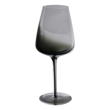 Wine glass EDELMIRA, grey-transparent, 9"/23 cm, Ø 4"/10 cm