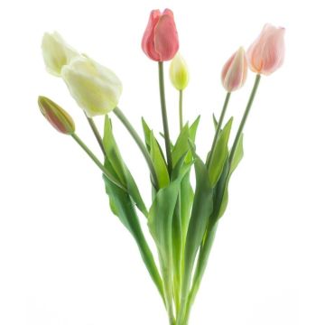False tulip bouquet LONA, cream-pink-fuchsia, 18"/45cm, Ø8"/20cm