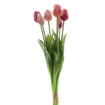 False tulip bouquet LONA, pink-fuchsia-cream, 18"/45cm, Ø8"/20cm