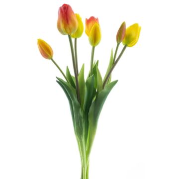 False tulip bouquet LONA, yellow-orange, 18"/45cm, Ø8"/20cm