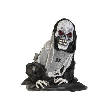 Halloween decorative figurine zombie SIEGBERT, movement and sound function, LEDs, 68cm