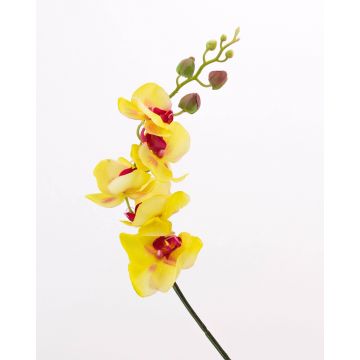 Textile branch Phalaenopsis orchid DAJANA, yellow-pink, 3ft/90cm
