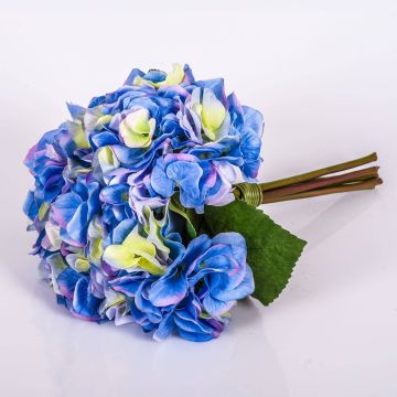 Artificial Hydrangea Bouquet KLARA, blue, 12"/30cm, Ø 7"/18cm